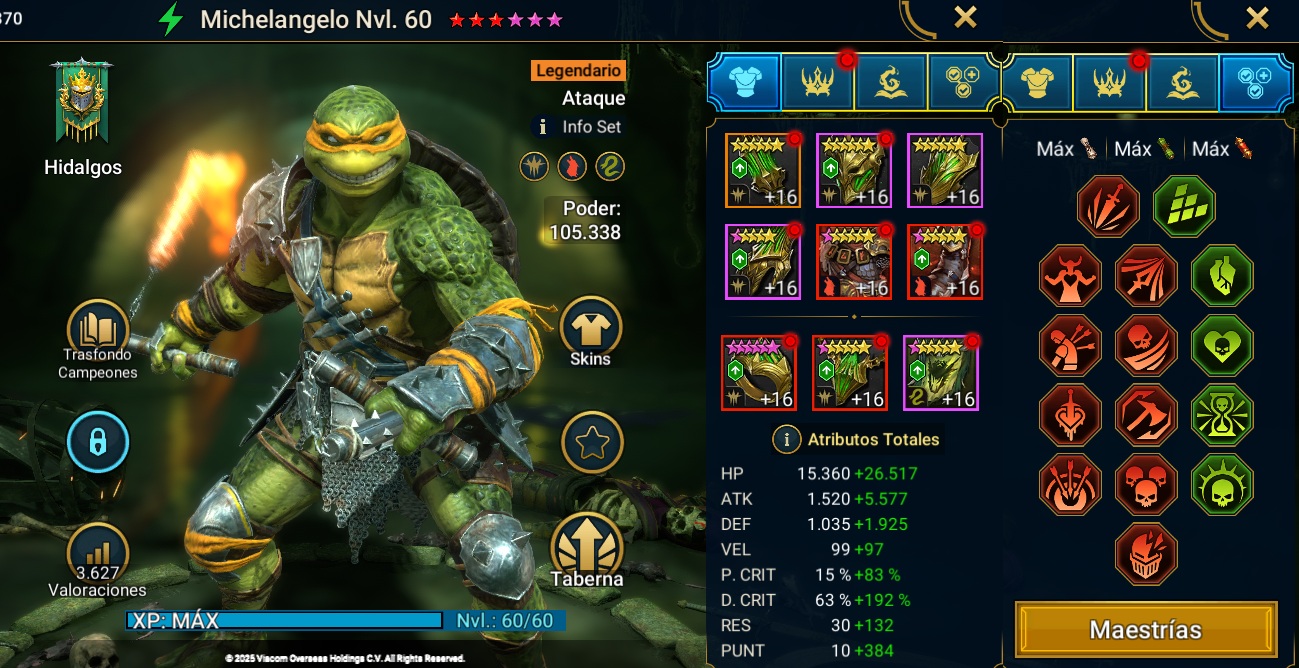 Equipo de Michelangelo
